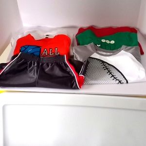 Boys Bundle (5) Shirts (1) Shorts - Size (4T/4S) - Multi Colors